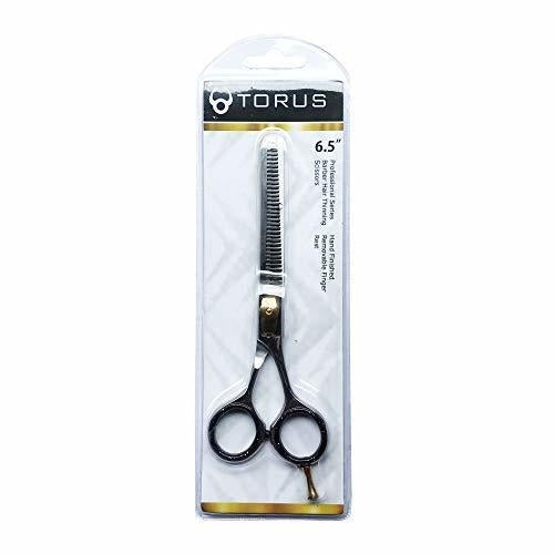Premium 440C stainless steel texturizing shears for salon use.