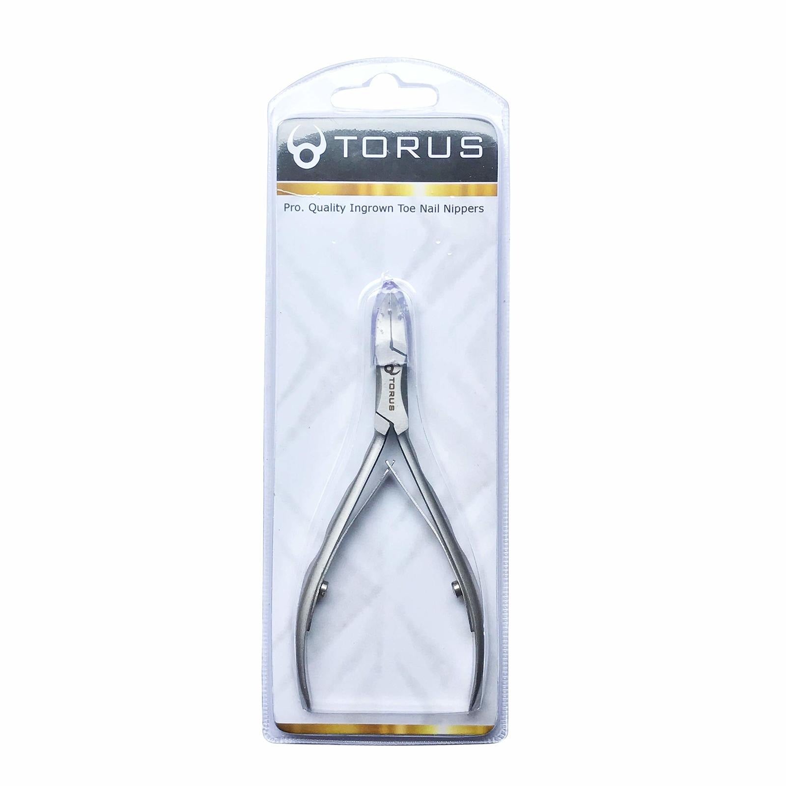 Heavy duty stainless steel toenail clippers for thick and fungal nails.
