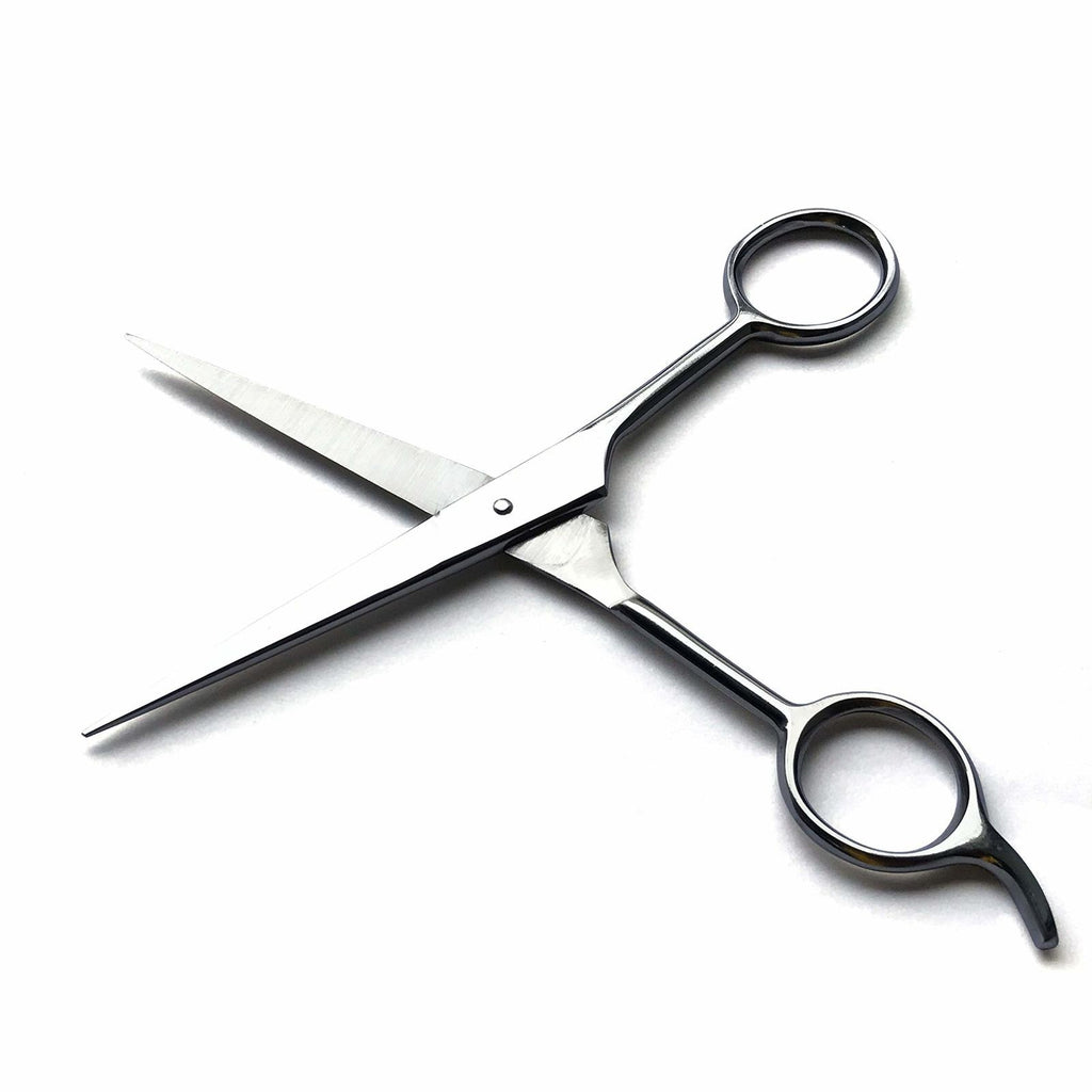 Lightweight barber scissors designed for ergonomic hair styling.