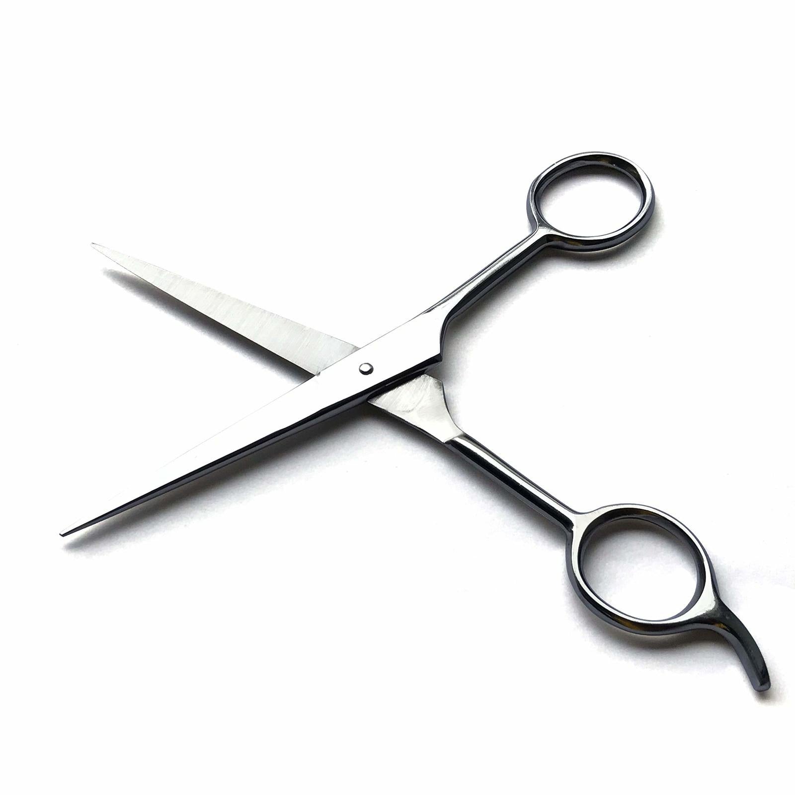 Lightweight barber scissors designed for ergonomic hair styling.