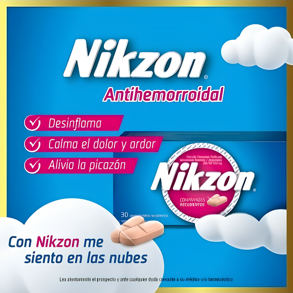 Nikzon Hemorrhoid Support Chewable Tablets 180 Count
