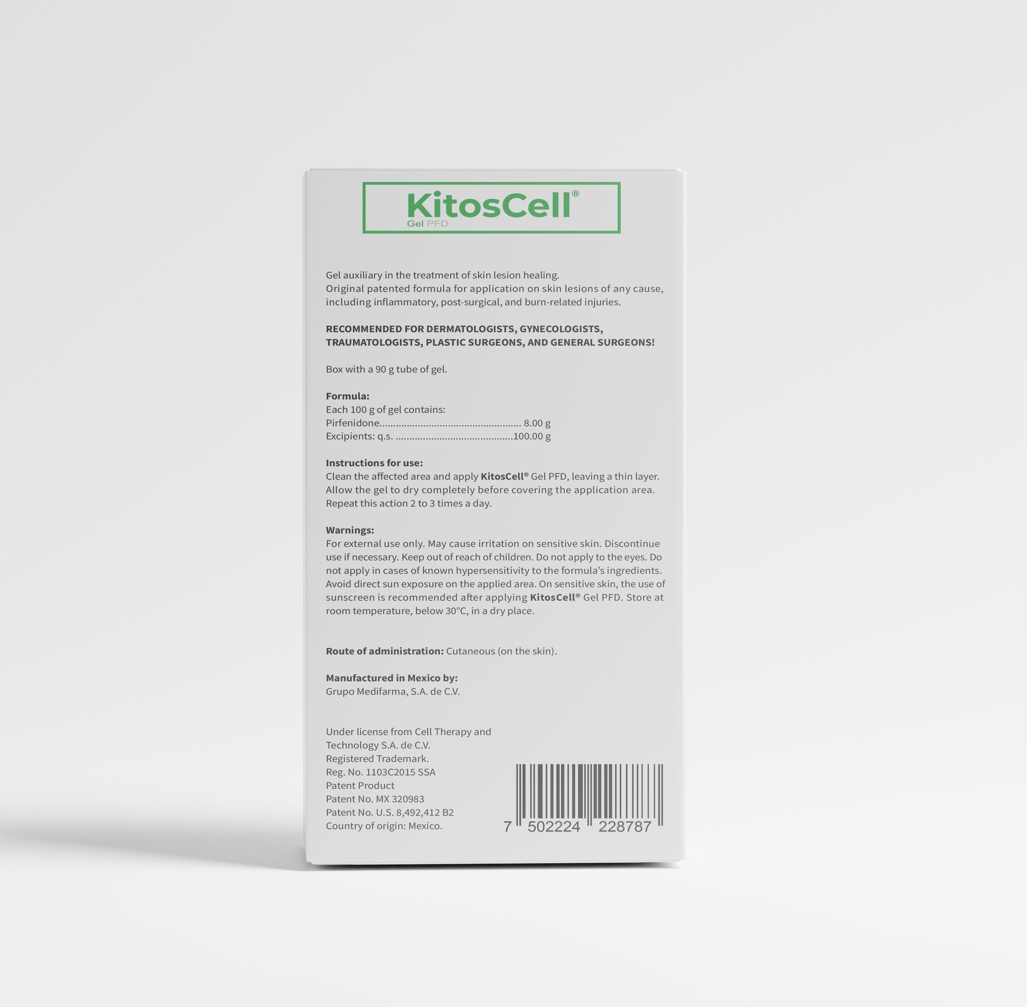 Kitocell  ayuda en la curación de lesiones cutáneas made in mexico (verde, 90g)